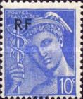 Mercury, without POSTES, overprint RF