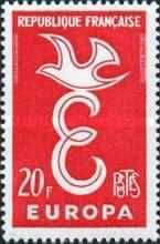 Europa - Dove over Letter 'E'