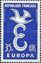 Europa - Dove over Letter 'E'