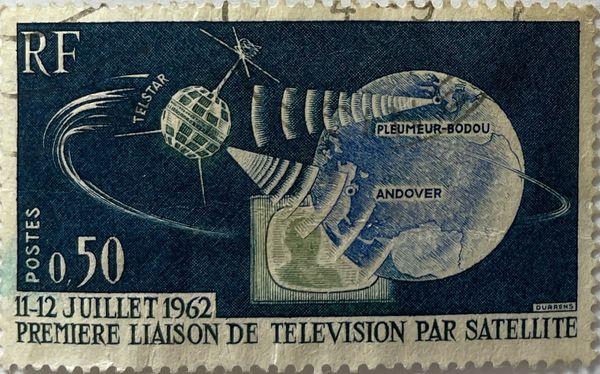 Pleumeur Bodou. First link satellite TV