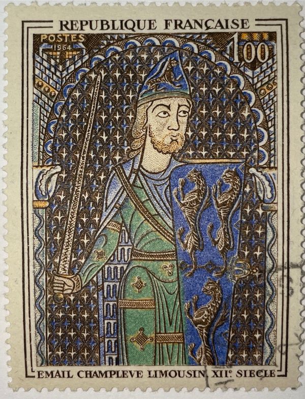 Geoffrey V The Fair. 12th century enamel effigy