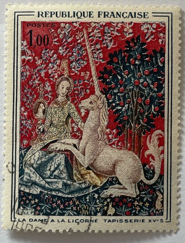Fragments of the tapestry "The Lady and the Unicorn"