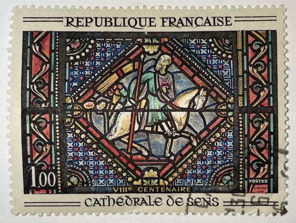 Window in the cathedral of Sens