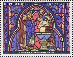 Stained Glass of St. Chapelle. "The Baptism of Judas"