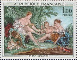 "Diana Returning from Hunting" by Boucher (1703-1770)