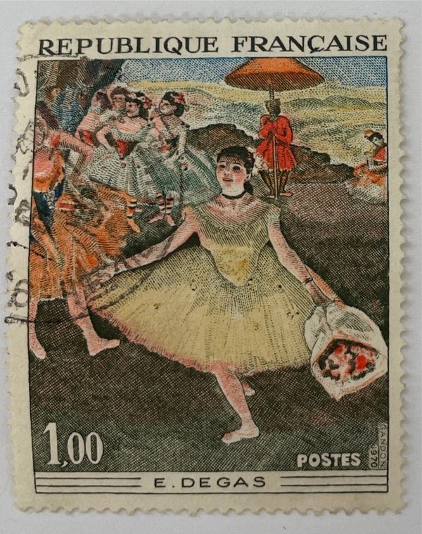 "Dancer with a Bouquet Saluting" by Edgar Degas (1834-1917).