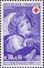 "Girl with Small Dog" by Greuze (1725-1805)