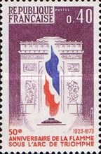 50th anniversary of the flame under the Arc de Triomphe