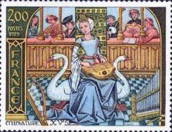 Miniature 15th Century, Allegory of Music by Robine Testard
