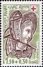 Joan of Arc church, Rouen. Detail of stained glass: Herodias
