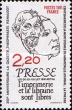 Press - Act of 29 July 1881 Article 1 - printing and library