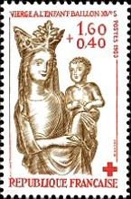 Virgin and Child, church of Baillon, XIV century