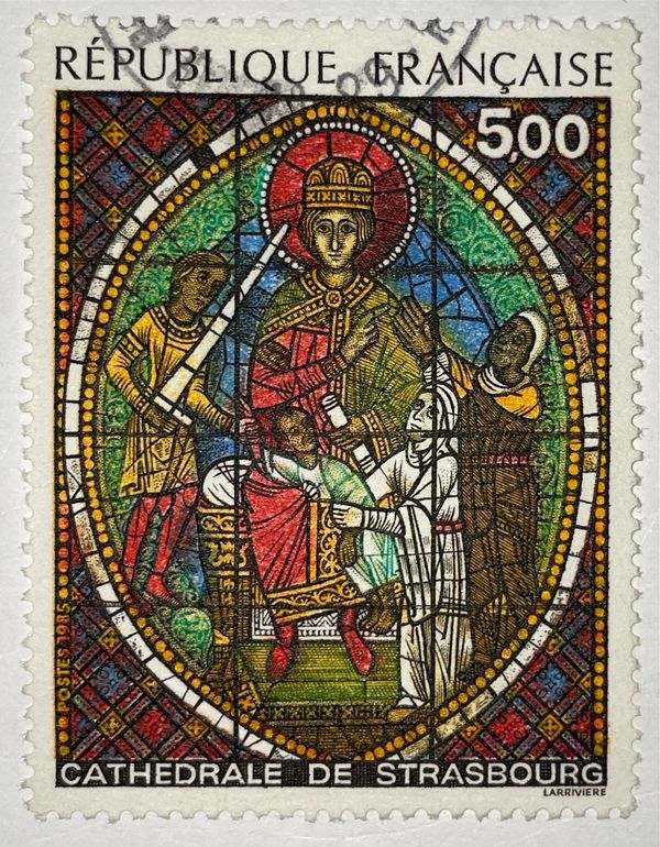 Stained glass window of Strasbourg Cathedral