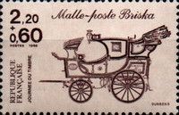 The mail coach Briska 1830 (brown on beige)