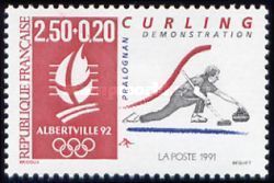 Olympic Games : Curling Demonstration - Pralognan