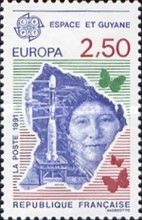 Ariane Rocket and Map of French Guiana