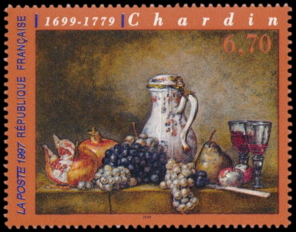 Grapes and Pomegranates (1763) by Jean Siméon Chardin