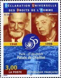 Rene Cassin, Eleanor Roosevelt and Palais de Chaillot