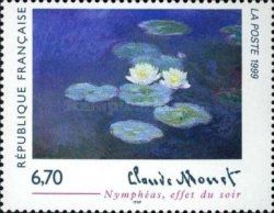 "Water Lilies, Evening Effect" by Claude Monet (1840-1926)