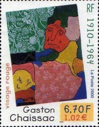 "Red Face" by Gaston Chaissac