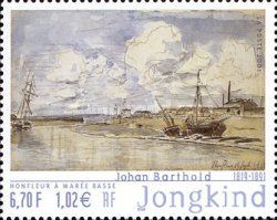 "Honfleur at Low Tide", Johan Barthold Jongkind (1819-1891)