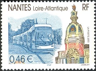 Nantes (Loire Atlantique) : The Tram and Tower