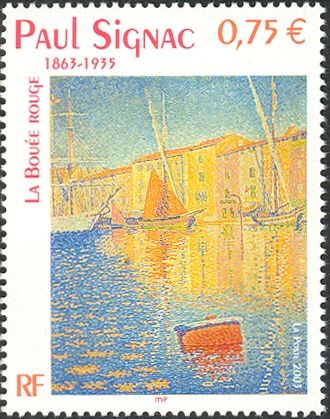 "The Red Buoy" by Paul Signac (1863-1935)