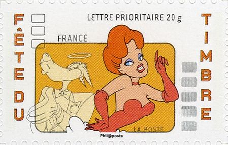 Stamp Day- Red-haired woman