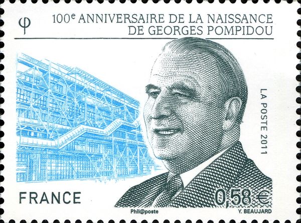President Pompidou (1911-1974) and Pompidou Center