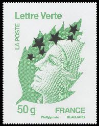 Marianne max 50g Lettre Verte
