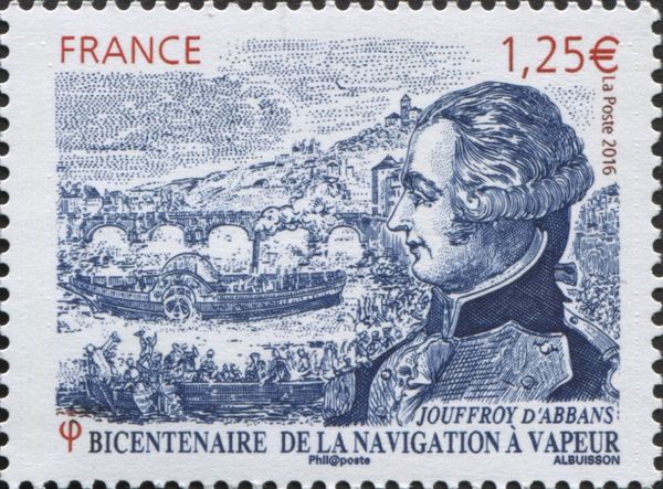 Jouffroy d'Abbans, steam navigation Bicentennial