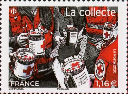Volunteers with Red Cross Collection Tins