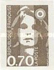 Marianne of Briat self-adhesive, perf 6¼ vertically