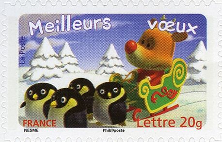 Penguins and Reindeer in Sledge