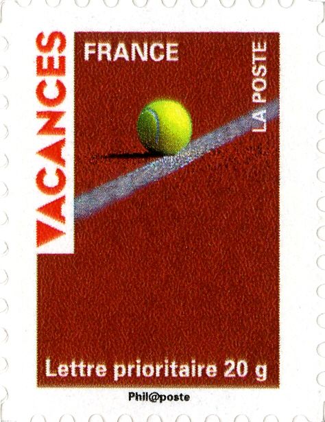 Holiday Stamps- Tennis Ball on Red Clay Court