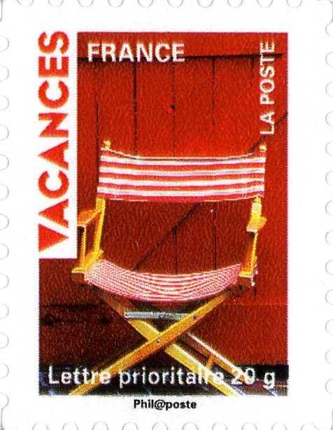 Holiday Stamps- Red-striped Director's Chair