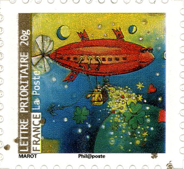 People in Airship Throwing Stars