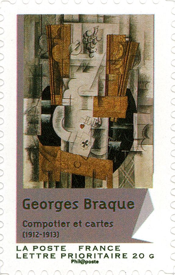 Fruit Bowl and Maps; Georges Braque (1912-1913)