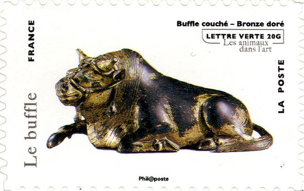 Buffalo Lying, Gilt Bronze, Musée Guimet