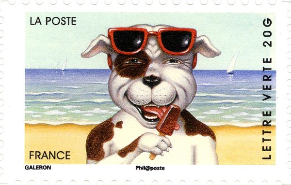 Dog with Sunglasses and Popsicle