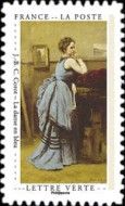 "Woman in Blue" by J-BC Corot (1796-1875)