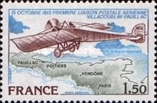 Post the first air link Villacoublay - Pauillac