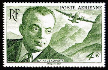 Design of 1948 Antoine de Saint-Exupéry Stamp