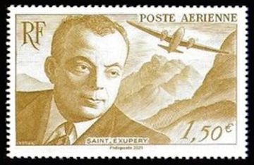 Design of 1948 Antoine de Saint-Exupéry Stamp