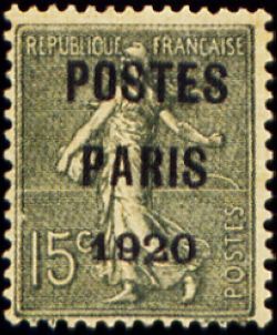 Semeuse Postes PARIS 1920