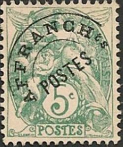 Allegorical subjects (Type Blanc) precancel