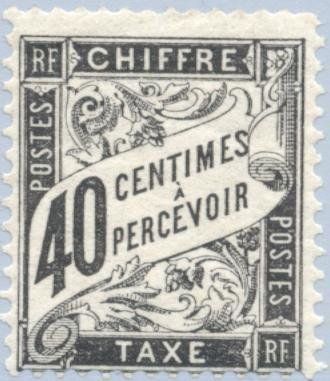 Chiffre taxe, type Duval