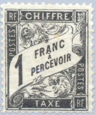Chiffre taxe, type Duval