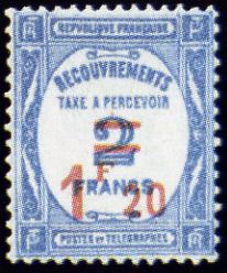 Postage due 1.20 F on 2 F, 1929
