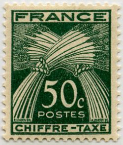 Sheaves of Wheat- Inscribed CHIFFRE-TAXE